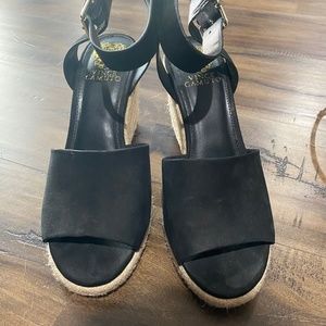 Vince Camuto black wedges size 7.5